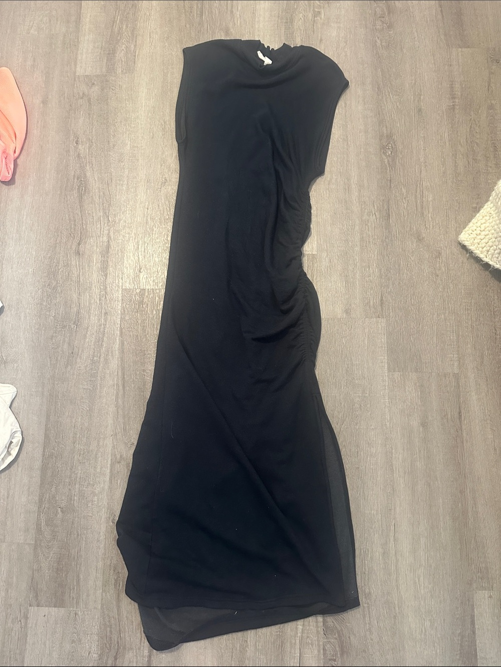 Anthropologie Daily Practice Mock-Neck Ruched Midi Dress - Picture 3 of 10